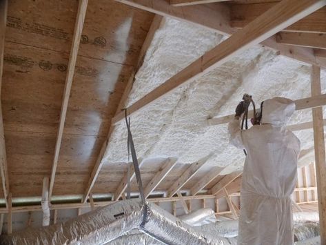 Air-sealing and insulation are critical because they can make a big impact on the home, and more importantly, the homeowner’s comfort. By planning ahead and focusing on the details, the team was able to create a home that checks both boxes. - Fine Homebuilding #FHB #FineHomebuilding #FHBHouse #KentuckyFHBHouse #FHBHouseKentucky #AirSealing #insulation #homebuilding #building #homes #houses #home #AirSealingAndInsulation Concrete Lifting, Rock Wool Insulation, Basement Insulation, Spray Insulation, Wool Insulation, Fiberglass Insulation, Attic Insulation, Home Insulation, Spray Foam Insulation