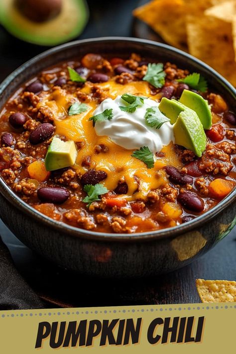 Bean Chili Crockpot, Harvest Chili, Pumpkin Chilli, Hamburger Casseroles, Chilli Soup, Pumpkin Chili Recipe, White Bean Chili, Bean Chilli, Savory Pumpkin Recipes