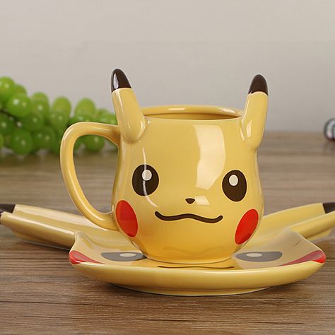 Pokemon Mug, Pikachu Pikachu, Chat Kawaii, Pokemon Pocket, Creative Coffee, Creative Games, Cute Cups, Cool Mugs, Pocket Monsters