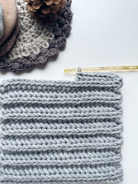 Knit Rib Stitch, Bobble Stitch Crochet, Ribbed Crochet, Crochet Knit Stitches, Crochet For Beginners Blanket, Rib Stitch, Crochet Blog, Bobble Stitch, Single Crochet Stitch