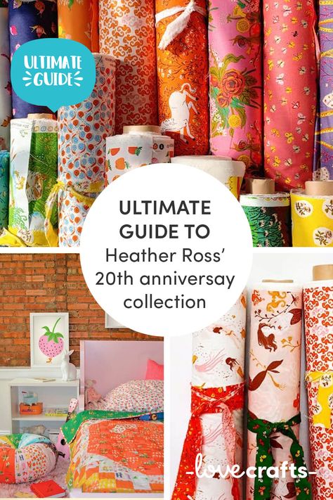 Heather Ross, My First Love, Fabulous Diy, Craft Patterns, 20th Anniversary, Craft Tutorials, Fabric Collection, To Miss, Signature Style