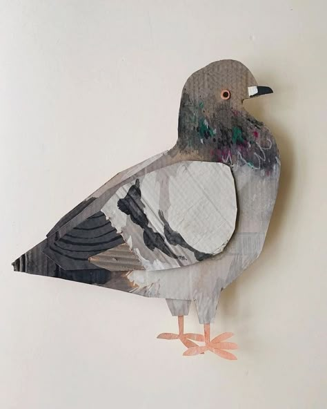 Cheryl Cochran, Cardboard Sculpture, Upcycled Art, Cardboard Art, Bird Illustration, Art Club, Art Plastique, Kids Art Projects, Bird Art