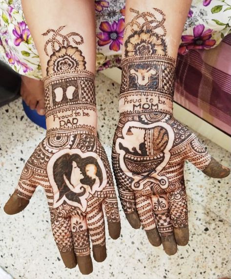 Proud Mom and proud Dad❤ Mehandi. Baby shower. Illustration mehandi. Baby Shower Mehandi, Baby Shower Illustration, Shower Illustration, Dad To Be, Dulhan Mehndi, Dulhan Mehndi Designs, Mom To Be, Proud Mom, Mehndi Design