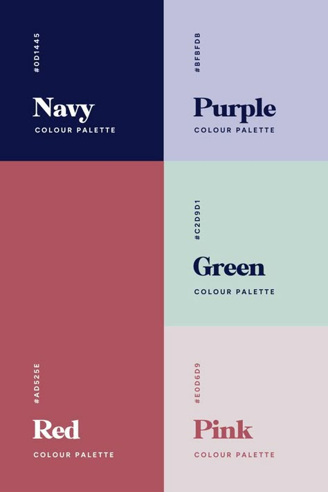 Mystical color palette for coaches + branding inspiration Color palette image featuring Navy, Purple, Green, Red, and Pink with their respective hex codes. | Sky Rye Design Color Palette Powerpoint, Spiritual Colour Palette, Modern Website Color Palette, Spiritual Color Palette, Mystical Color Palette, Cool Colors Palette, Four Color Palette, Cool Tone Palette, Professional Color Palette