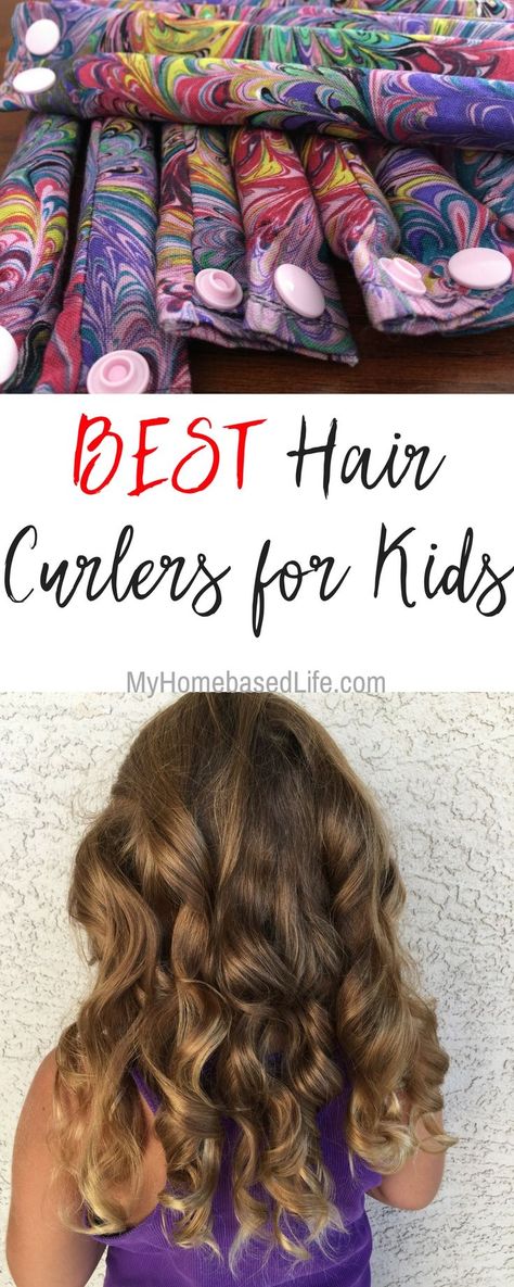 These things are the real deal and they ROCK which makes them the BEST hair curlers for kids. Curls don't fall flat and no heat required. #kids #hairstyles #fashion #haircurlers #myeasycurls | Hairstyles | Fashion for Kids | Kids Hair Styles | Hair Curlers for Kids | No Heat Hair Styles | Parenting via @myhomebasedlife Heatless Hair Rollers, Kids Hair Styles, Best Hair Curler, No Heat Hair, Blogger Ideas, Easy Curls, Heatless Hair, Overnight Curls, Mommy Tips