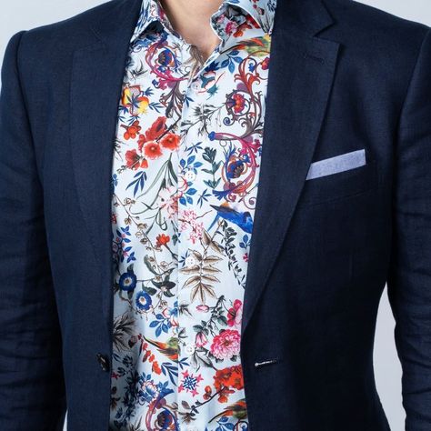 Kurt River on Instagram: “Kurt River has simple missions, creative and modern clothing.” Floral Attire, Floral Shirt Outfit, Semi Formal Attire, Groom Shirts, Formal Shirt Dress, Groom And Groomsmen Attire, Suit Pattern, Modern Clothing, Guest Attire