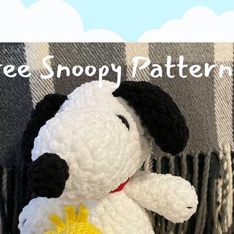 Tessa Thompson on Instagram: "Free Snoopy Crochet Pattern!!!  I’m so excited to be releasing my snoopy pattern! If you make this, please tag me so I can see it!  #crochet #amigurumi #crochetpattern #freepattern #snoopy #crochetsnoopy #snoopypattern" Free Crochet Patterns Instagram, Crochet Snoopy Sweater Pattern, Crochet Snoopy Hat, Snoopy Crochet Pattern Free, Crochet Snoopy Pattern, Free Snoopy Crochet Pattern, Free Crochet Snoopy Patterns, Snoopy Crochet Pattern, Knitted Snoopy Pattern