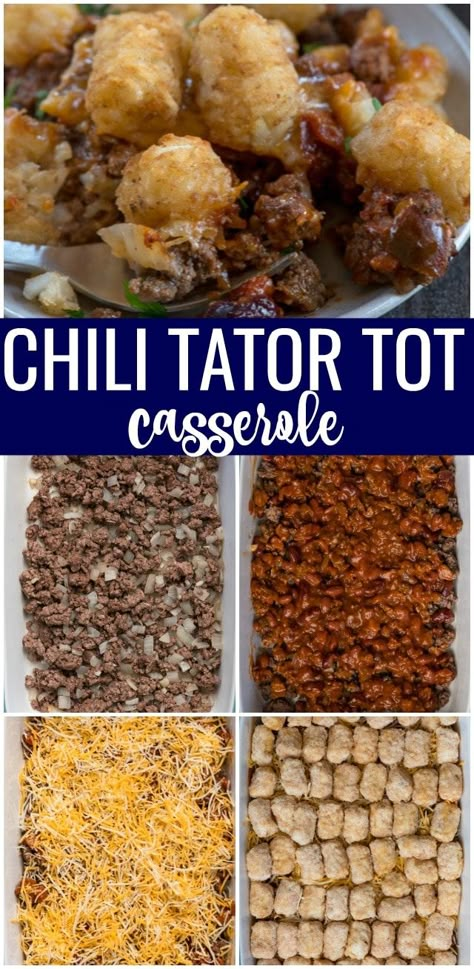 Hamburger Tater Tot Casserole, Quick Casserole, Dinners Cheap, Easy Tater Tot Casserole, Easy Tater Tots, Tater Tot Recipes, Tater Tot Casserole Recipes, Casserole Easy, Tot Casserole