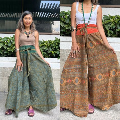 Long Baggy Pants, Wide Leg Cotton Pants, Wide Legs Pants, Tie Dye Pants, Boho Pants, Colors Brown, Baggy Pants, Star Dress, Wide Pants