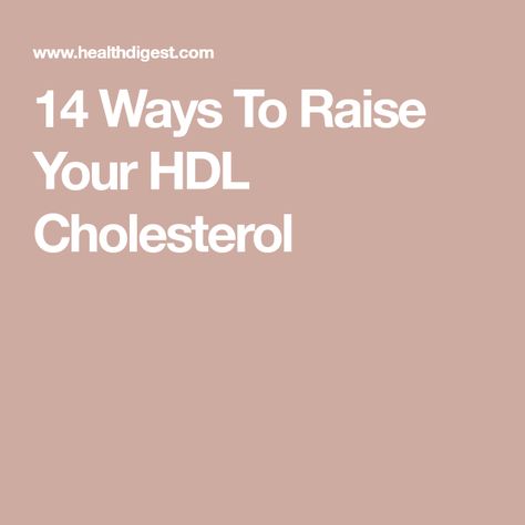 14 Ways To Raise Your HDL Cholesterol Raising Hdl Cholesterol, How To Raise Hdl Cholesterol Levels, Raise Hdl Cholesterol, Lowering Ldl, Hdl Cholesterol, Circulatory System, Medical News, Trans Fat, Cholesterol Levels