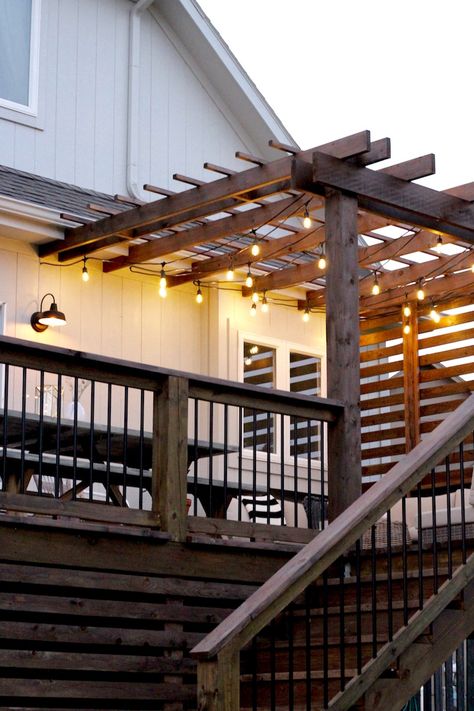 Easy Pergola, Landscape Pergola, Deck Trellis, Pergola Deck, Animated Flowers, Deck Shade, Arbors Trellis, Family Backyard, Cedar Deck