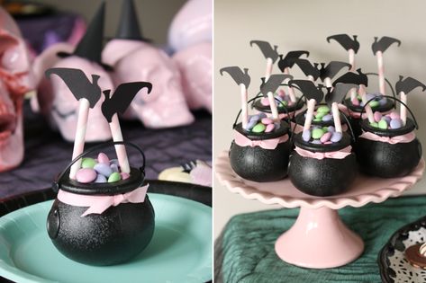 Pastel Halloween Party – Witches Night Out | Party Ideas & Activities by Wholesale Party Supplies Pastel Halloween Party, Halloween First Birthday, October Baby Showers, Halloween Themed Birthday Party, Halloween Baby Shower Theme, Halloween Party Ideas, Pastel Halloween, Birthday Halloween Party, Theme Halloween