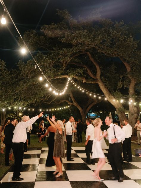 Black White Dance Floor, Wedding Reception Dancing, Bride Groom Dancing, Elegant Garden Wedding, Laguna Gloria, Backyard Reception, Future Wedding Plans, Bridal Session, Wedding Mood Board