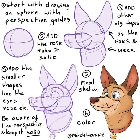 Drawing A Dog, Canine Anatomy, Mitch Leeuwe, Cartoon Dog Drawing, Dog Drawing Tutorial, Disney Art Style, Drawing Disney, Cartoon Dogs, Dog Anatomy