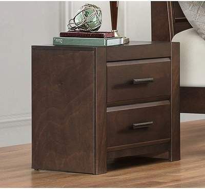 Wooden Night Stand, Nightstand Wood, Soft Contemporary, Wooden Nightstand, Infinity Design, 2 Drawer Nightstand, Espresso Brown, Bedside Tables Nightstands, End Tables With Storage