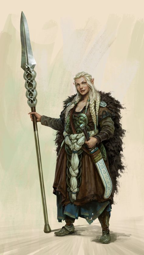 ArtStation - Trudvang Legends Boardgame - Westmark Expansion, Filipe Pagliuso Elf Barbarian Female, Viking Elf, Elf Barbarian, Medium Armor, High Elf, Fantasy Races, Dungeons And Dragons Characters, Fantasy Armor, Skyfall