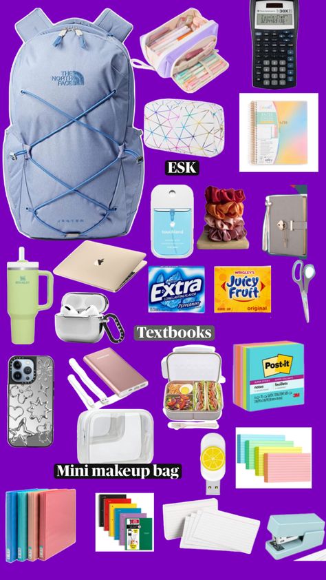 Backpack Essentials for College College Backpack Essentials, Backpacks For College, Essentials For College, Backpack College, Backpack Essentials, College Essentials, College Backpack, Fashion Accessories, Backpacks