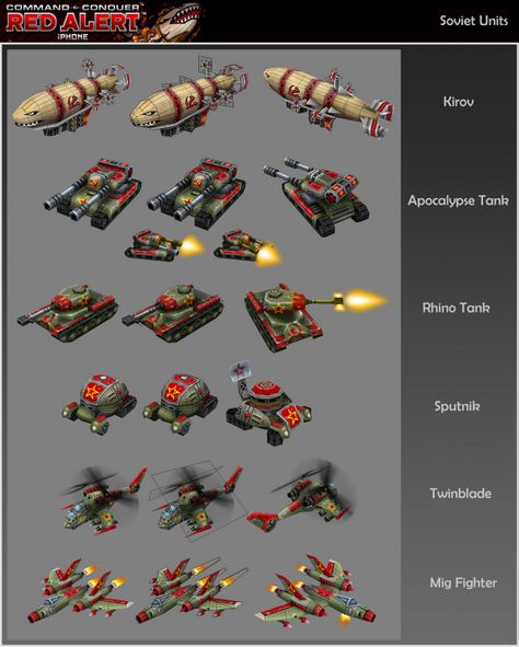 Red Alert Iphone (RA 2.5) units and buildings Command And Conquer Red Alert, Apocalypse Tank, Mig Fighter, Polygon Modeling, Pixels Art, Command And Conquer, Board Game Design, Games Art, Bucharest Romania