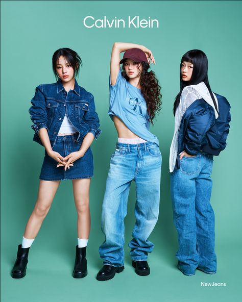 Shining in iconic denim. Stripped back simplicity for energy set free. Calvin Klein Outfits, My Calvins, New Jeans Style, High Rise Denim, Swimwear Outfit, Denim Mini Skirt, Kpop Girl Groups, Denim Jean, Calvin Klein Jeans