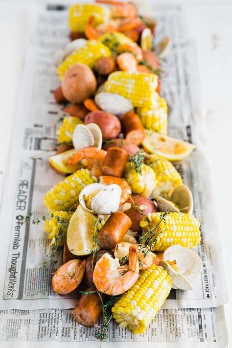 Shrimp and Clam Boil Recipe with Sausage Clam Boil Recipe, Clam Boil, Cajun Spice Blend, Salmon Dip Recipes, Recipe With Sausage, Shrimp Boil Recipe, Cottage Meals, Seafood Dinner Recipes, Flavorful Shrimp