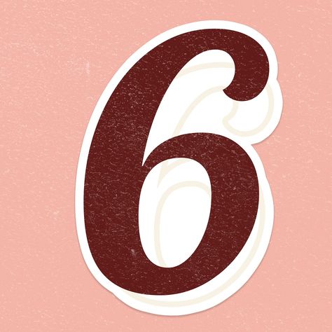 Number six sign symbol icon transparent psd | free image by rawpixel.com / jingpixar 60th Birthday Centerpieces, 70s Font, Number Icons, Icon Transparent, Font Lettering, Vintage Numbers, Number Six, Feed Ig, Birthday Centerpieces