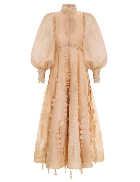 Zimmermann Tempo Disc Midi Dress Lavender Formal Dress, Peach Midi Dress, Organza Midi Dress, Long Dresses Casual Maxi, Silk Romper, Silk Linen, Midi Cocktail Dress, Key Hole, Cut Outs