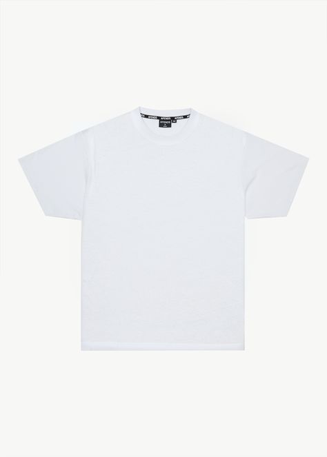 AFENDS Mens Foundation - Boxy Fit Tee - White Boxy Tee, Ribbed Neckline, Workout Tee, Foundation, Mens Tops, How To Wear, T Shirt, Quick Saves, White