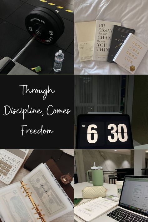 Discipline Mood Board, Discipline Vision Board, Self Discipline Aesthetic, Discipline Aesthetic, Vision Board Aesthetic, Vision Board Themes, Winter Arc, Vision Board Examples, Fitness Vision Board