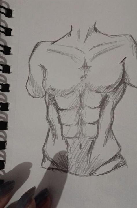 Sketch Book Anatomy, Male Body Sketch Anatomy, Body Sketches Male, Mens Body Drawing, Art Sketches Body Anatomy, Men Body Sketch, Abdomen Drawing, Sketching Anatomy, Abs Drawing