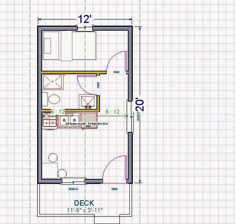 Floor Plan Tiny House, Studio Apartment Floor Plans, 1 Bedroom House Plans, Studio Floor Plans, Studio Floor, Shed To Tiny House, Cabin Floor, Tiny House Layout, Container Houses