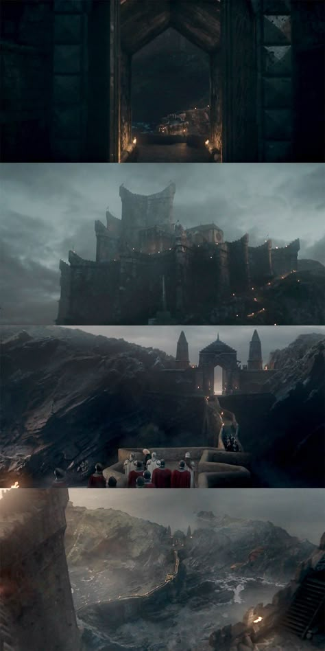 Westeros Castle, Dragonstone Aesthetic, Old Valyria Art, Game Of Thrones Architecture, Dragonstone Castle Aesthetic, Dragonstone House Of The Dragon, Hod Dragons, Dragonstone Castle, Asoiaf Locations