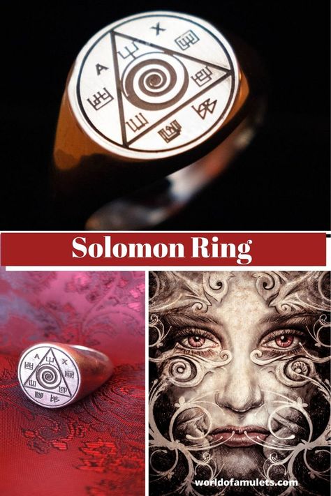 Satanic Jewelry, Magical Ring - Solomon Ring - Mystical ring - Magical Jewelry - Esoteric Jewelry - control your life Jamaican Obeah, Arcane Jewelry, Ring Of Solomon, Book Of Solomon, Evil Magic, Ring Of Power, Satanic Jewelry, Magical Ring, Esoteric Jewelry