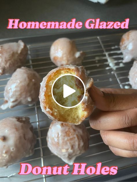 Lemon8 · Homemade Glazed Donut Holes 🤍 · @Zeetheintrovert Homemade Donut Holes Recipe Easy, Glazed Donut Holes Recipe, Easy Homemade Donut Holes, Glazed Pumpkin Donut Holes, Powdered Donut Holes, Glazed Donut Holes, 7up Biscuits, Donut Holes Recipe, Lemon Glazed Donuts