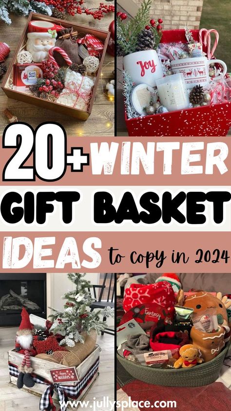 If you're on the hunt for the perfect holiday gift, I've got some great ideas for you! Try putting together a Christmas gift basket filled with festive and thoughtful items. Whether you're looking for creative Christmas gift basket ideas or unique Christmas gift ideas, these suggestions will help you create a memorable and heartwarming gift. Get ready to delight your loved ones with these charming Christmas gifts! Unique Christmas Gift Baskets, Winter Gift Basket, Unique Christmas Gift Ideas, Unique Gift Baskets, Ritter Sport, Holiday Gift Baskets, Christmas Gift Basket Ideas, Cheer Gifts, Unique Christmas Gift