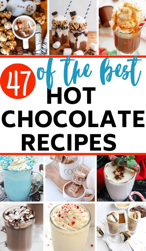 Hot Cocoa Recipes, Hot Chocolate Cocktail, Best Hot Chocolate Recipes, Hot Cocoa Mix Recipe, The Best Hot Chocolate, Best Hot Chocolate, Hot Chocolate Cocoa, Hot Cocoa Recipe, Cup Of Hot Chocolate