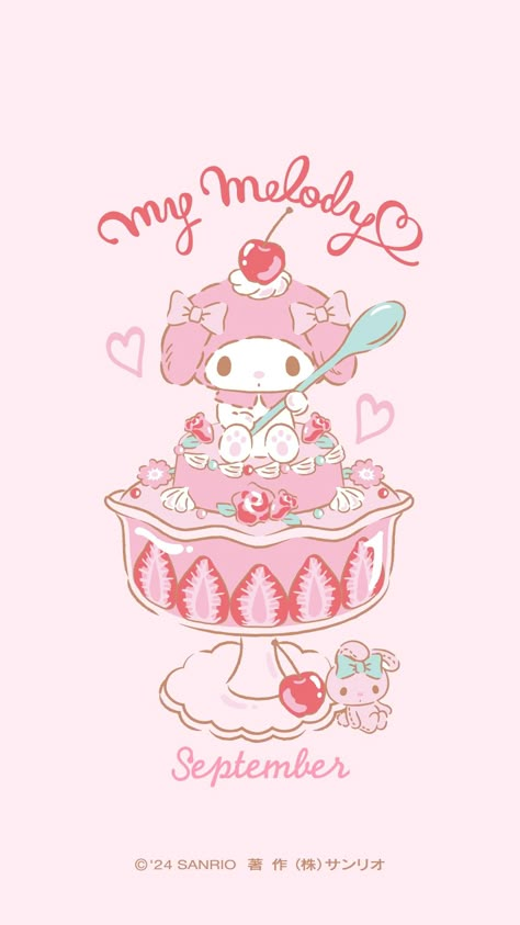 My Melody Birthday Theme, My Melody Poster, Cute Stickers Printable Kawaii Stamps, My Melody Cake, My Melody Birthday, 헬로키티 배경화면, Melody Wallpaper, My Melody Wallpaper, Anime Foods