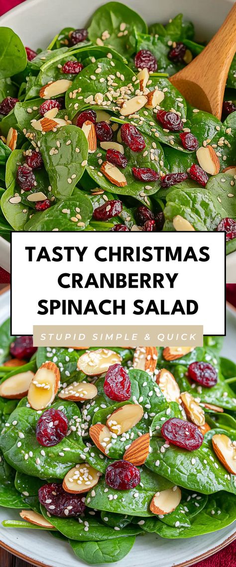 Image for Tasty Christmas Cranberry Spinach Salad Winter Salad Dressing, Citrus Salad Recipes, Cranberry Spinach Salad, Winter Side Dishes, Christmas Side Dish Recipes, Clematis Varieties, Christmas Cranberry, Christmas Salad Recipes, Christmas Salad