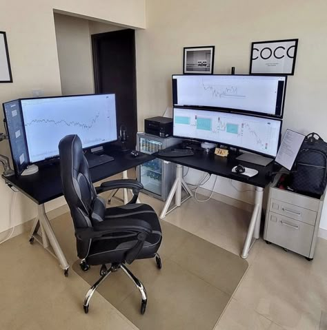 Coding Desk Setup, Trader Life, Trading Office, Trading Life, Trading Lifestyle, Trading Setup, Forex Trading Quotes, Copy Trading, Forex Trading Strategies Videos