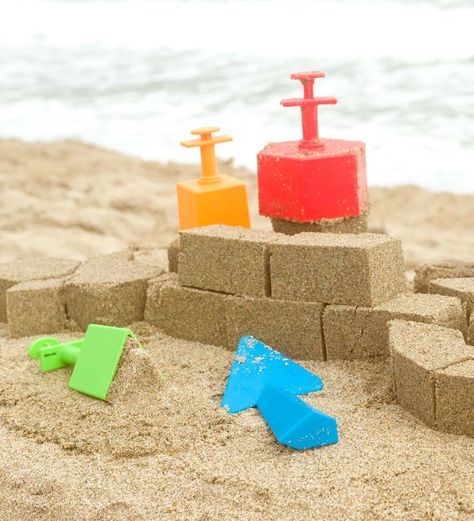 Hearthsong Sandblox sand toys for the beach Beach Toys For Kids, Beach Sand Art, Kids Beach Toys, Beach & Sand Toys, Kids Sand, Sand Play, Sand Toys, Grand Kids, Beach Toys