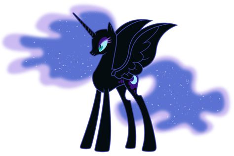 Nightmare Moon (without armor) My Little Pony Princess, Princess Twilight Sparkle, Nightmare Moon, Mlp Comics, Moon Princess, Mlp Fan Art, Princess Luna, My Little Pony Characters, My Little Pony Drawing