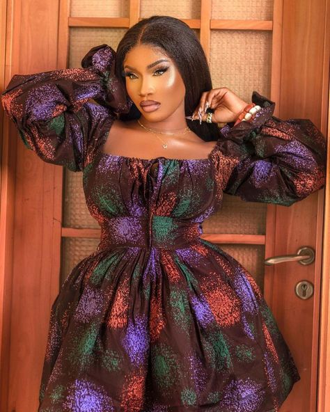 Short Flare Gown Styles, Short Flare Gown, Different Sleeves Style, Short Gown Styles, Ankara Dress Designs, Ankara Short, Ankara Short Gown Styles, Ankara Skirt And Blouse, Ankara Dress Styles