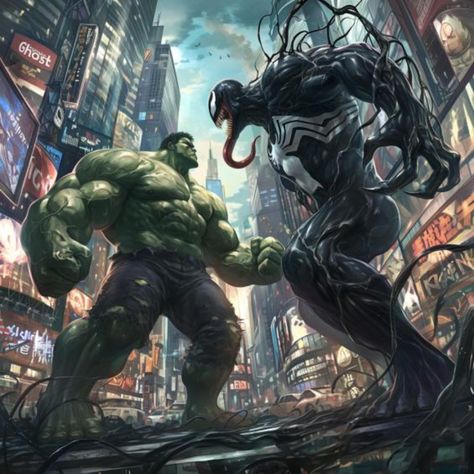 When titans clash, the city watches in awe. 💥🏙️ #EpicBattle #MonstrousDuel #UrbanLegends #marvelanimation #anime #marvelcomics #venom # hulk #marvelfyp #hulkfyp #venom#fyp Venom Vs Hulk, Venom Hulk, Marvel Animation, Marvel Venom, Marvel Artwork, The Hulk, Marvel Comics Wallpaper, Radha Krishna Art, Urban Legends