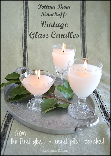 I love this idea! Save money by making Pottery Barn style candles at a FRACTION of the cost! Great job @Jami Boys- An Oregon Cottage! Oregon Cottage, Pottery Barn Style, Making Pottery, Glass Candles, Candle Crafts Diy, Living Simply, Candle Making Business, Teacup Candles, Candle Craft