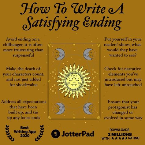 How To End Your Book, How To End A Book, How To Get Ideas For Writing, Jotter Pad Writing Tips, How To End A Story, Jotterpad Writing Tips, How To Begin A Book, Writing A Fantasy Novel, How To Write A Fantasy Novel