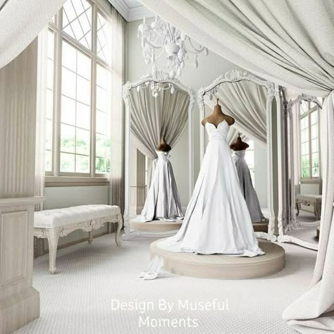 Bridal Shop Interior, Bridal Shop Decor, Bridal Boutique Interior, Brides Room, Redecor Game, Showroom Interior Design, Bridal Store, Boutique Decor, Showroom Design