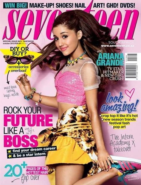 Seventeen Magazine Covers, Ariana Grande Cover, 2000s Posters, Y2k Magazine, 2000s Magazines, Teen Magazine, Fashion Magazine Cover, Look Rock, Cool Magazine