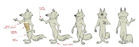 Borja Montoro Zootopia Anatomy, Animorphic Characters, Zootopia Design, Zootopia Concept Art, Zootopia Characters, Zootopia Art, Wolf Character, Character Model Sheet, Image Film