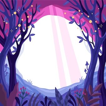 Magic forest Vectors & Illustrations for Free Download | Freepik Enchanted Forest Poster Design, Enchanted Forest Drawing, Vector Illustration Design Graphics, Enchanted Illustration, Magical Forest Illustration, Enchanted Drawing, Enchanted Forest Illustration, Forest Graphic Design, Enchanted Forest Design