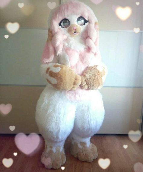 Kemono Fursuit Head Base, Kawaii Fursuit, Cute Fursuits, Rabbit Fursuit, Bunny Fursuit, Pretty Fursuits, Fursuit Ideas, Kemono Fursuit, Fur Suit