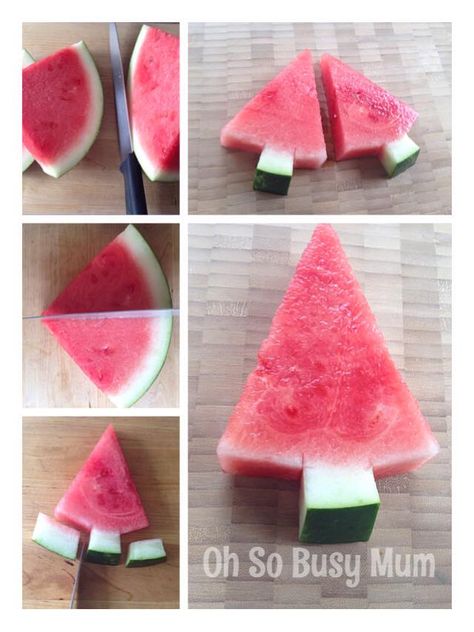 Christmas Party Foods, Summer Xmas, Watermelon Tree, Christmas Snacks Easy, Healthy Christmas Treats, Christmas Party Snacks, Christmas Snack, Christmas Tray, Christmas Fruit